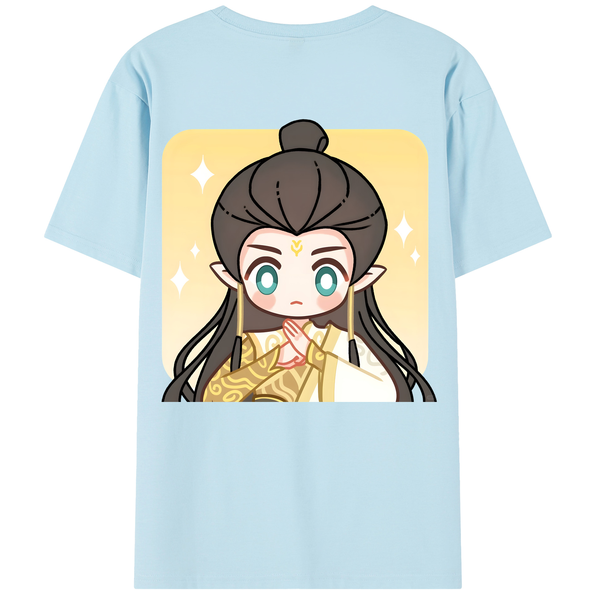 （画像用） Ne Zha 2 ナタ 魔童の大暴れ 綿100％半袖Tシャツ（背面プリント）